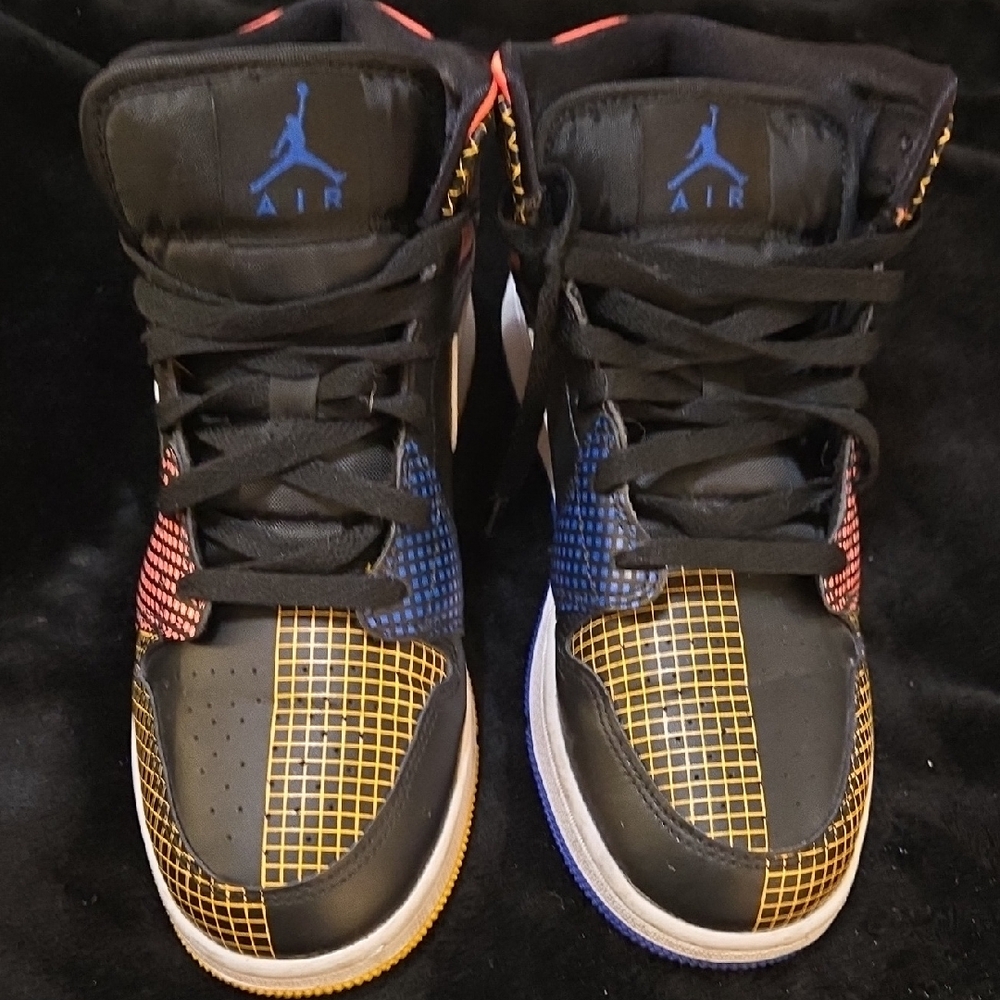 Jordan Multi Colored - Black, Blue, Yellow Shoes